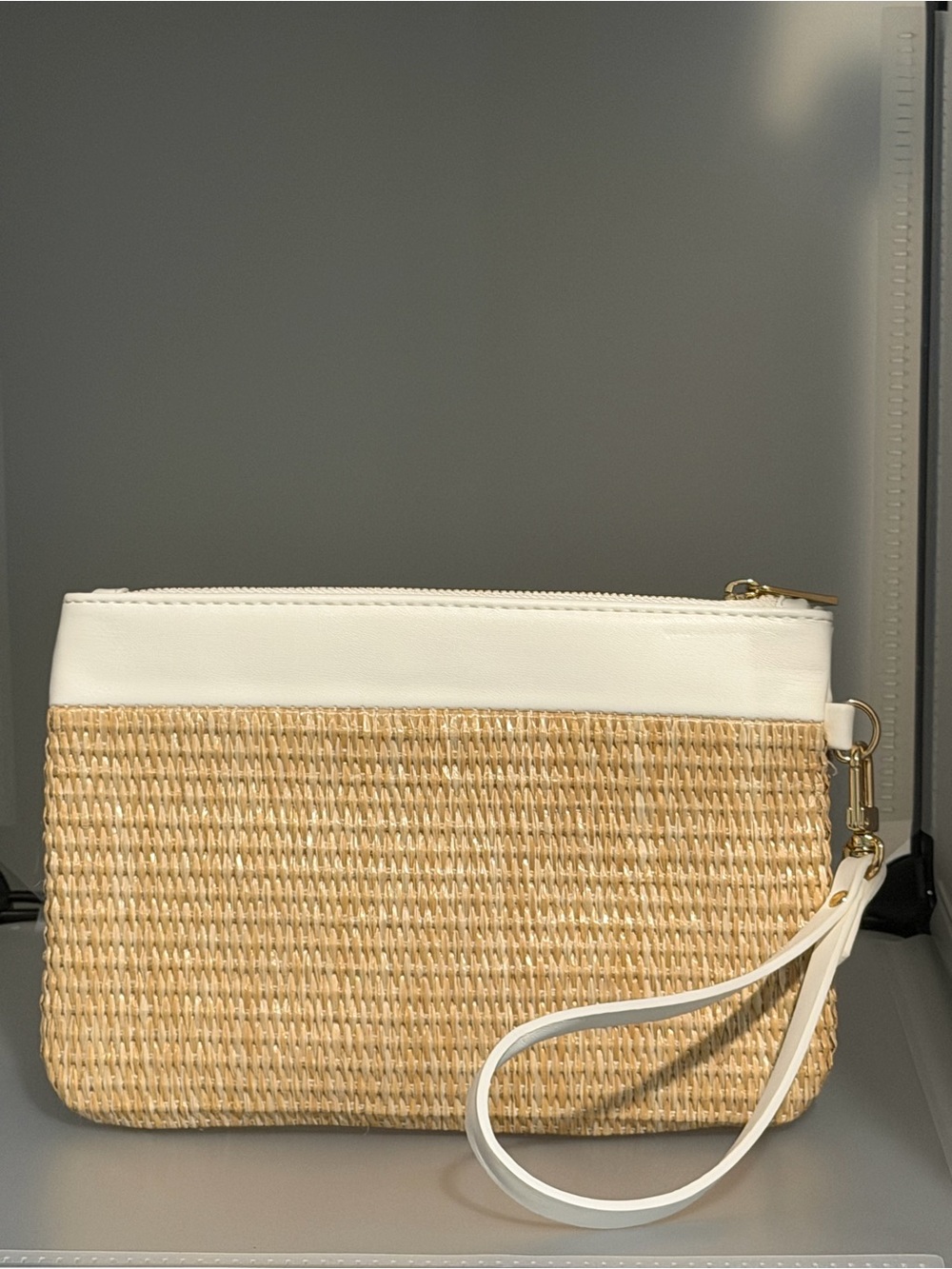 Tom Ford White and Natural Straw Wristlet Clutch - Picture 5 of 6